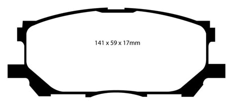 Plaquettes de frein avant EBC 04-07 Lexus RX330 3.3 Greenstuff