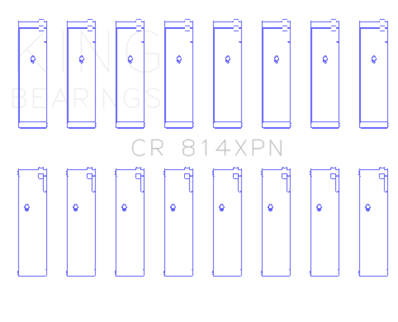 King Ford 351ci 5.8L 16V (Size STDX Oversized) Connecting Rod Bearing Set