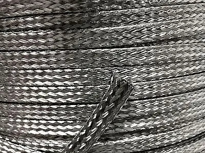 75 FEET 1/4 BRAIDED BRAID 304 STAINLESS EXPANDABLE SLEEVE WIRE HARNESS LOOM ACDC