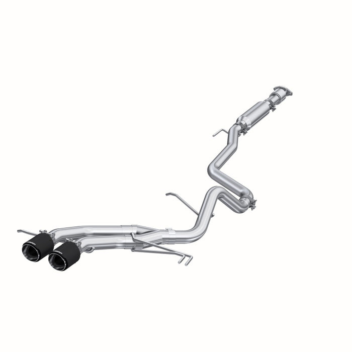 MBRP 13-18 Hyundai Veloster Turbo Dual Exit T409 Cat Back 2 1/2 pouces avec embouts en fibre de carbone