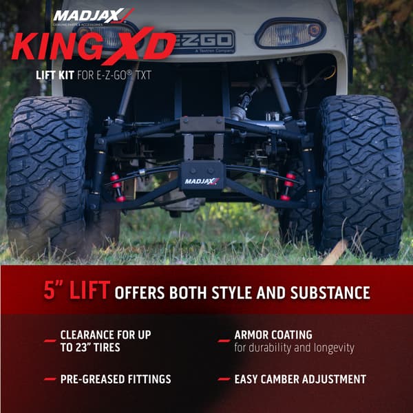 5” King XD Lift Kit fits 2014-Up EZGO TXT/T48 Gas & Electric Models