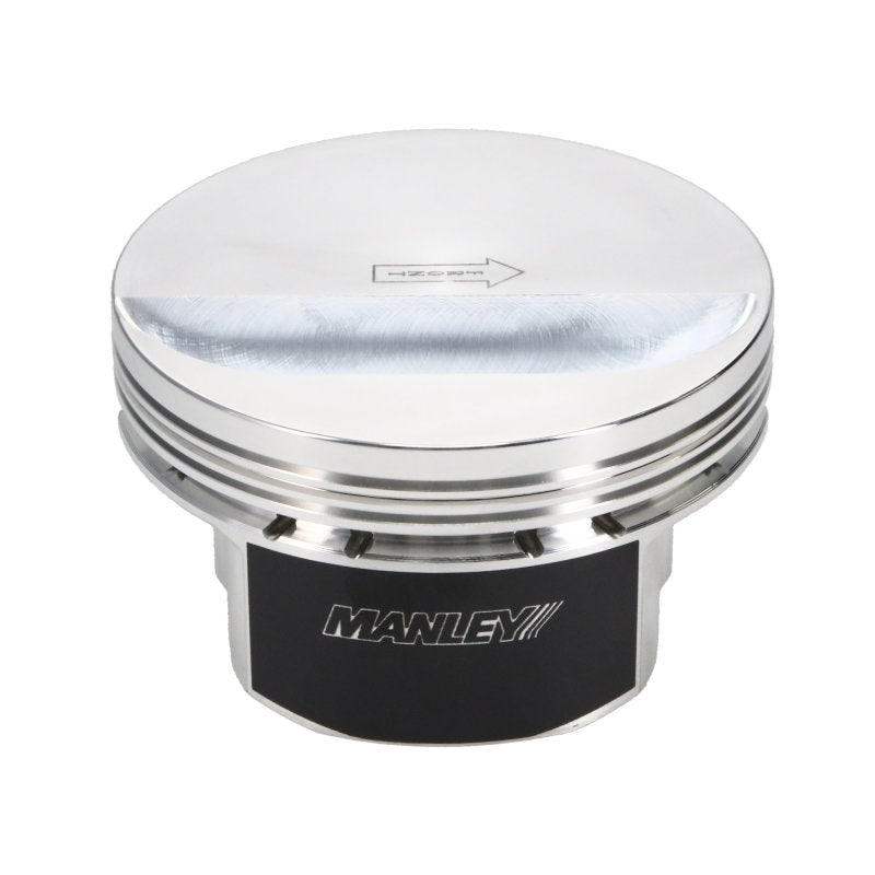 Pistons standard à tête plate Manley Chevrolet série LS, course de 4,000 po, alésage de 4,125 po, 5 cc - Lot de 8