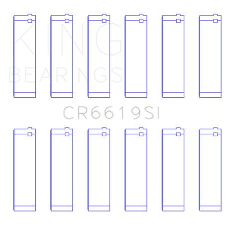 Jeu de roulements de bielle King Engine Bearings Ford V6 (taille +0,50 mm)