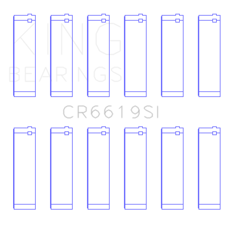 Jeu de roulements de bielle King Engine Bearings Ford V6 (taille +0,75 mm)