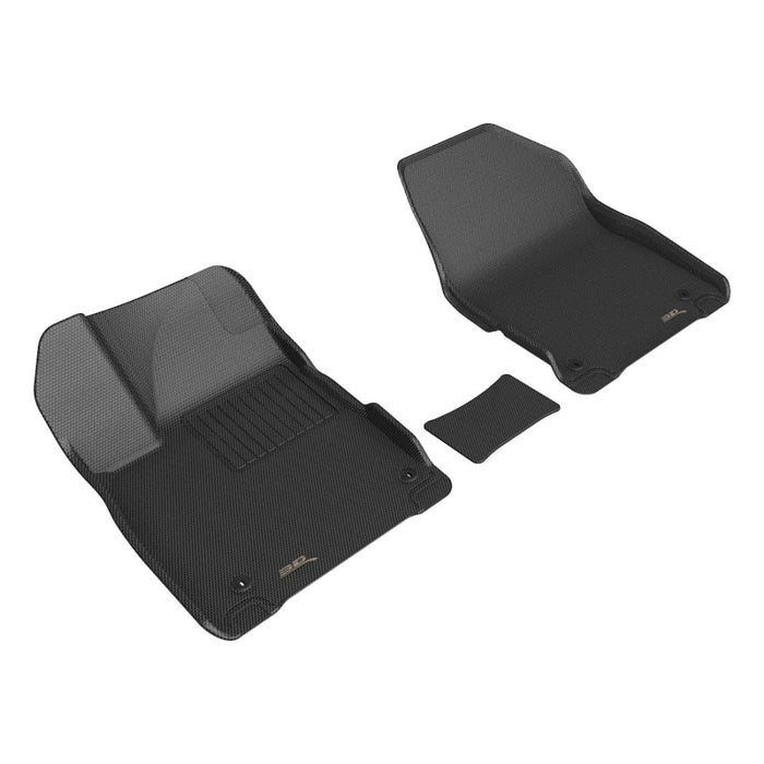 Tapis de sol 3D MAXpider 2023 Kia EV6 Kagu Noir - Rangée 1 (3 pièces)