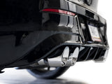 Échappement quadruple AWE MK8 pour Volkswagen Golf R 3 pouces Track Edition - Embouts chromés argentés
