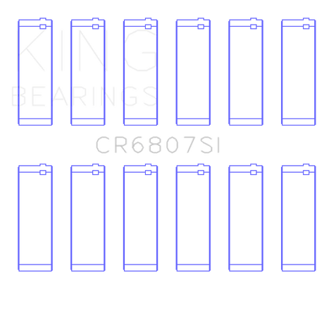 Jeu de roulements de bielle King Engine Bearings Ford V6 Triton/Ohv (Od+.002in) (Taille +0.50mm)
