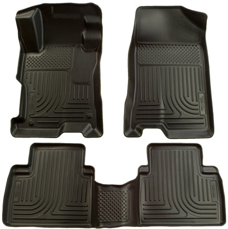 Revêtements de sol noirs Husky Liners 2012 Honda Civic WeatherBeater Combo