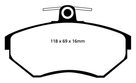 Plaquettes de frein avant EBC 97-02 Volkswagen Cabriolet 2.0 Yellowstuff