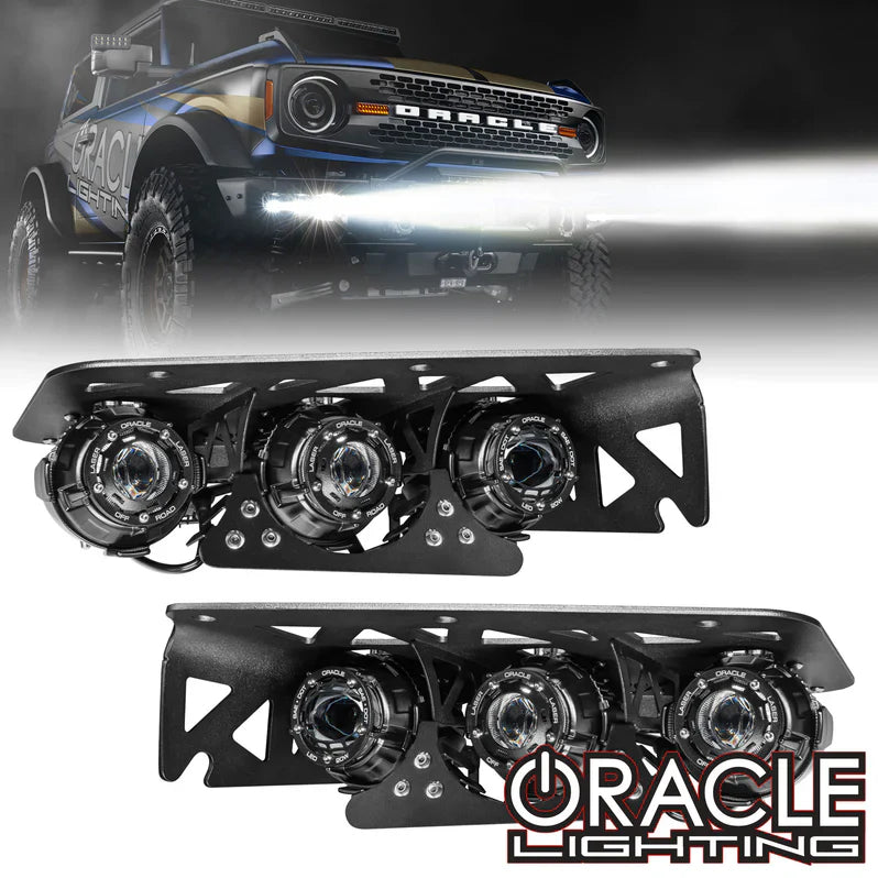 Oracle Lighting Off Road Laser AUX Light + LED Fog Light Kit I '21- Current Ford Bronco