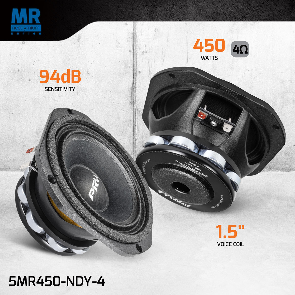 PRV 5MR450-NDY-4 Midrange PRV Audio