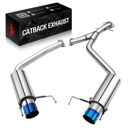 Catback Exhaust System For 2006-2013 Lexus IS250 IS350 V6 Sedan w/ Burnt Tip Flashark