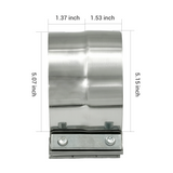 Trucktok 4"/5" Stainless Steel Exhaust Clamp Muffler Clamp Lap Joint Band Clamp Universal TruckTok