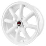8-Spoke Cast Wheels 15x7 4x100, Pearl White Wheel