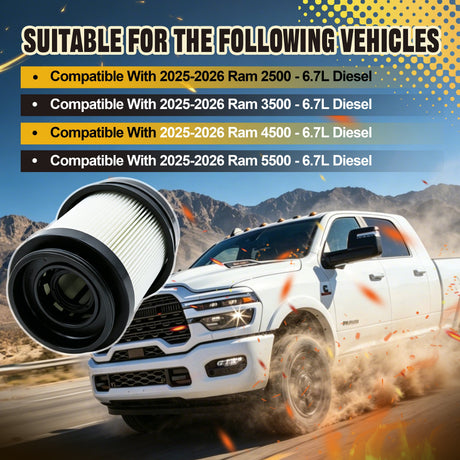 Trucktok 2025-2026 6.7L Ram Primary & Secondary Fuel Filter Replace 68677800AA TruckTok