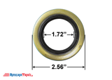 5 Lug Rear Double Lip Hub Seal, 1.719" ID X 2.565" OD, Common On 3.5K Axles - # 010-019-00 / 171255TB