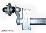 3500 - 3750 lb Torsion Axle w/ Vortex Hubs, V Bend, Available in Multiple Sizes, without brakes.