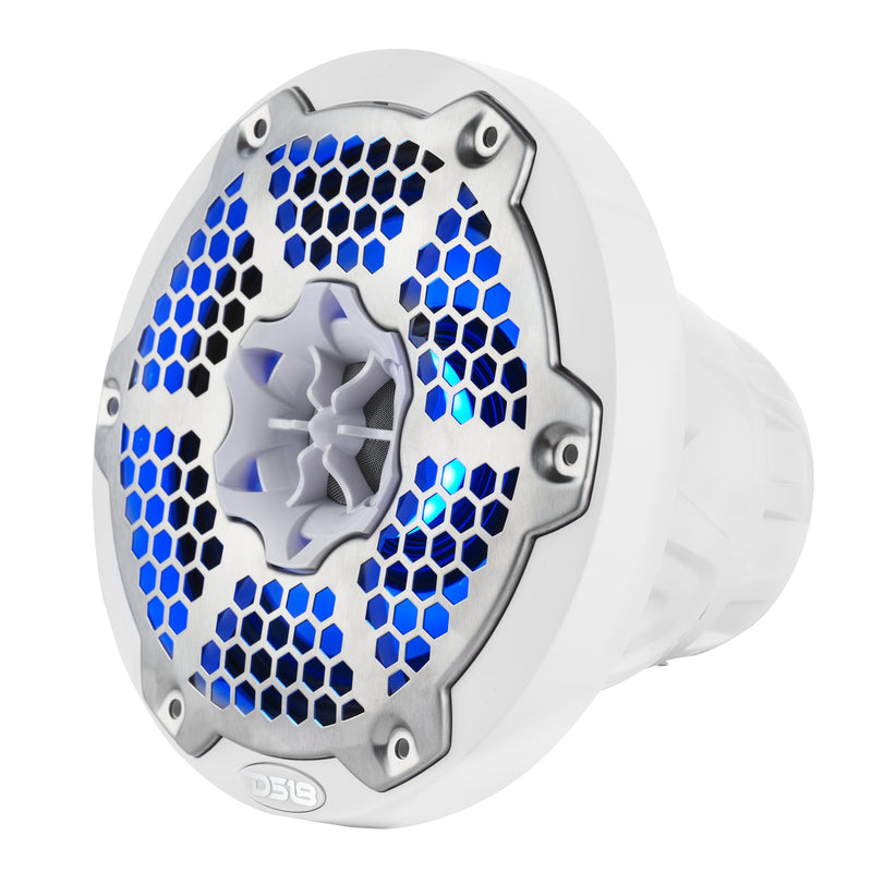 6.5” Marine 2-Way Hybrid Speaker with RGB LED, Compression Driver and Neodymium Magnet | 250W RMS 4-Ohm