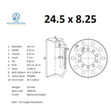 24.5x8.25 Truck Wheels FOB 500pcs One Container