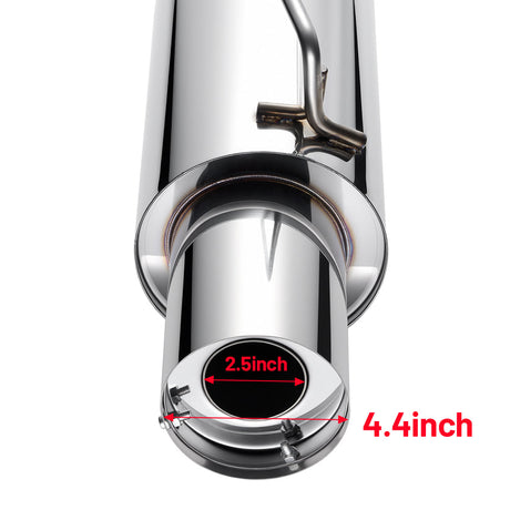 Catback Exhaust for 2003-2008 Nissan 350Z & Infiniti G35 with 4.5'' Single Tip & 3'' Pipe Flashark