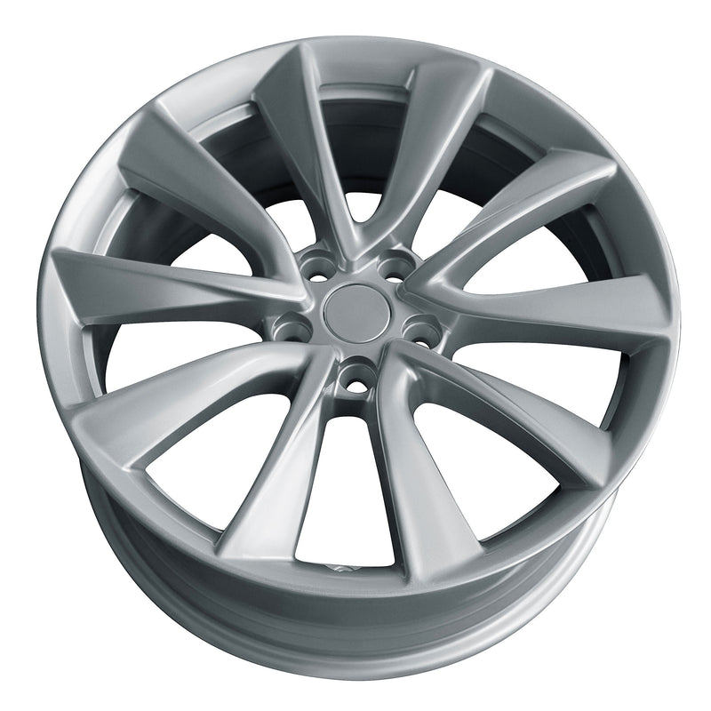 19x8.5" 5x114.3mm Silver Tesla Style Wheels For Model Y S 3