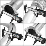 Catback Exhaust System 4" Quad Muffler Tip w Polished Tip for 2015-2022 Subaru WRX / STI