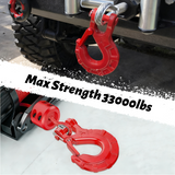 Trucktok 3/8" Forged Steel Winch Hook 33,000 lbs with Safety Latch TruckTok