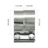 Trucktok 4"/5" Stainless Steel Exhaust Clamp Muffler Clamp Lap Joint Band Clamp Universal TruckTok