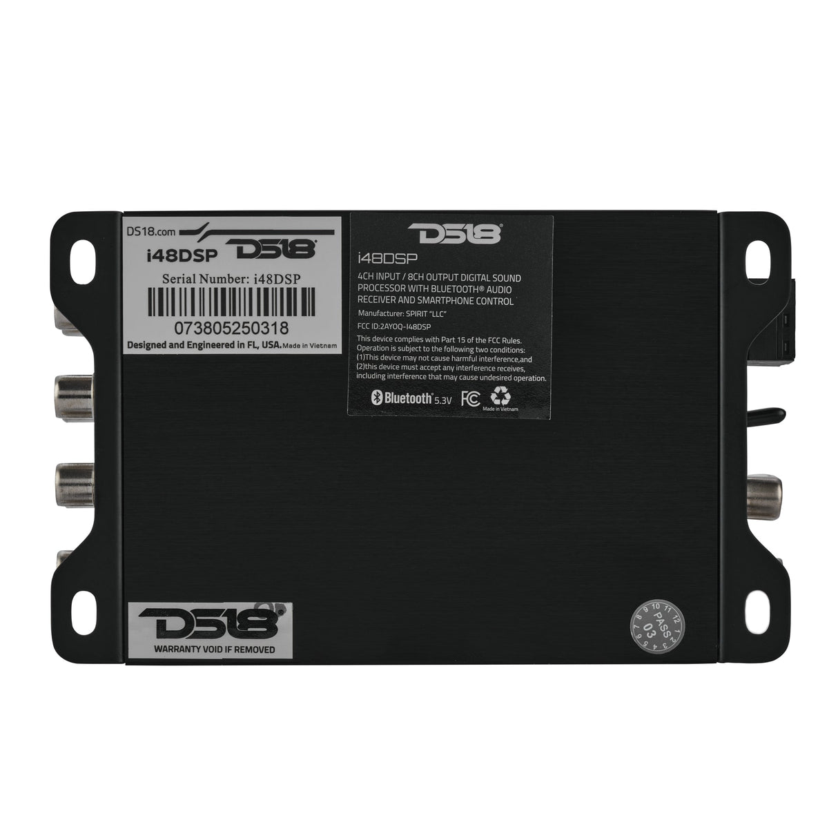4-Input / 8-Output Digital Sound Processor with Bluetooth and App Control