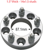 5.5x5 to 5x5 Adapter 1.5" thick - 14mm-1.5 studs Far From Stock