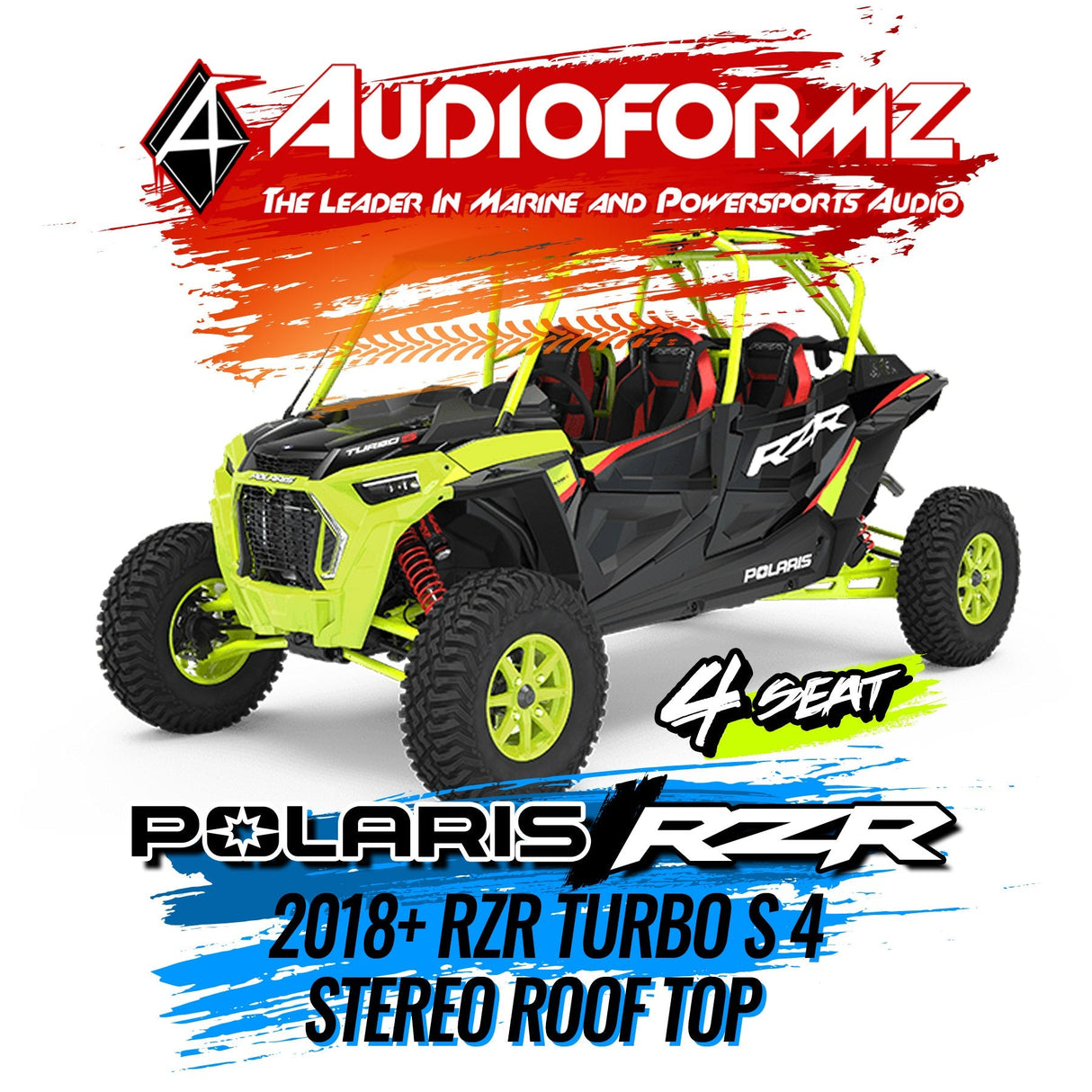 2018+ Polaris RZR Turbo S 4 Stereo Tops (4-Seat) Polaris