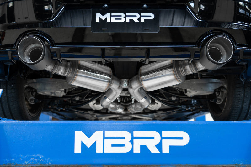 MBRP 23-24 Nissan Z 3.0L Armor Pro T304 en acier inoxydable 3 pouces Cat-Back double sortie arrière avec embout CF OD 5 pouces