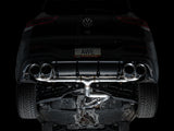 Échappement quadruple AWE MK8 pour Volkswagen Golf R 3 pouces Track Edition - Embouts chromés argentés