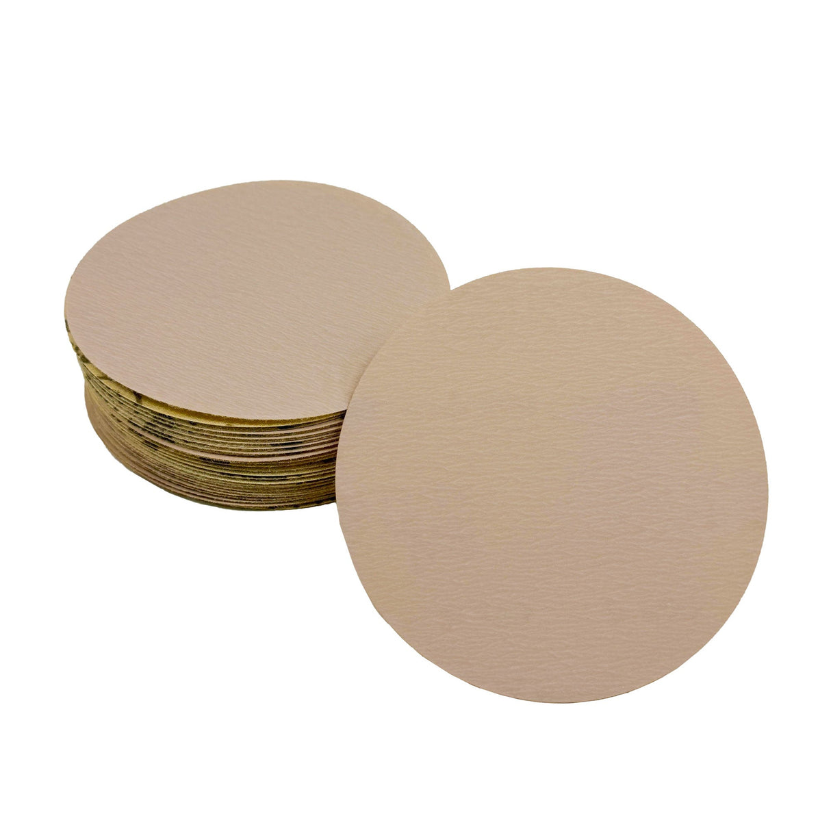 5" and 6" White/Gold Hook & Loop Aluminum Oxide Sanding Discs | Pack of 50