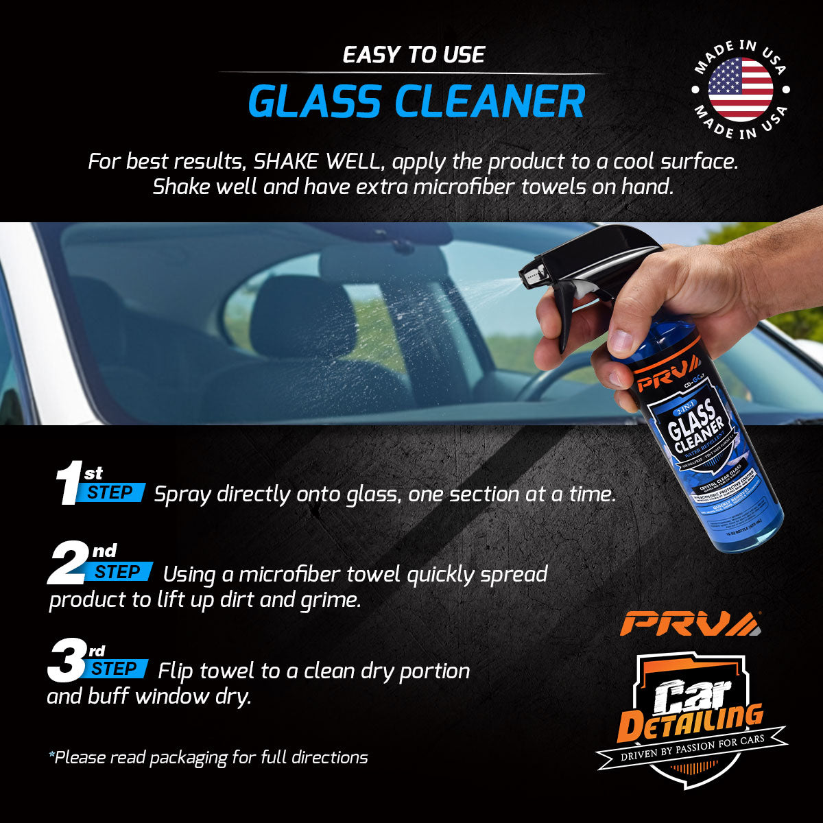Glass Cleaner & Water Repellent PRV Audio