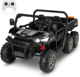 6-Wheel 2-Seat Dump Truck Ride-On Toy with 24V Battery Power for Kids