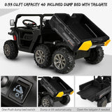6-Wheeler 24V Battery-Powered Dump Truck with Remote Control and LED Lights