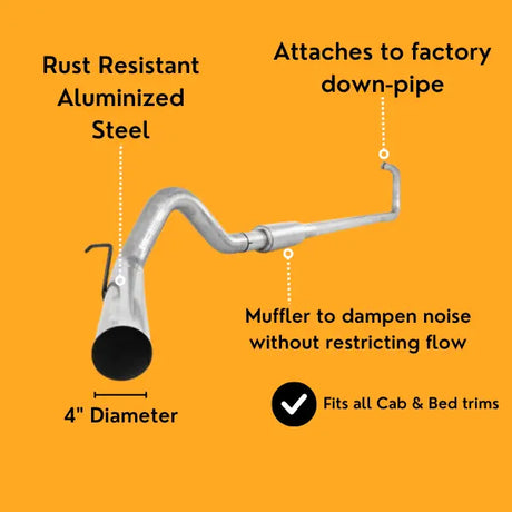 4" Exhaust DPF Delete | Ford Powerstroke 6.0L | 2003-2007 thedieseldudes