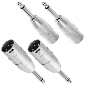 6.35MM 1/4" TS Male tp XLR Male Adapter TekShack