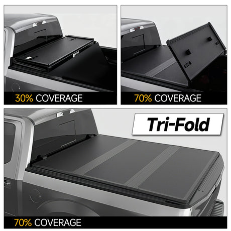 Trucktok 2015-2025 Ford F150 6.5FT Hard Tri-Fold Tonneau Cover Truck Bed Pickup TruckTok