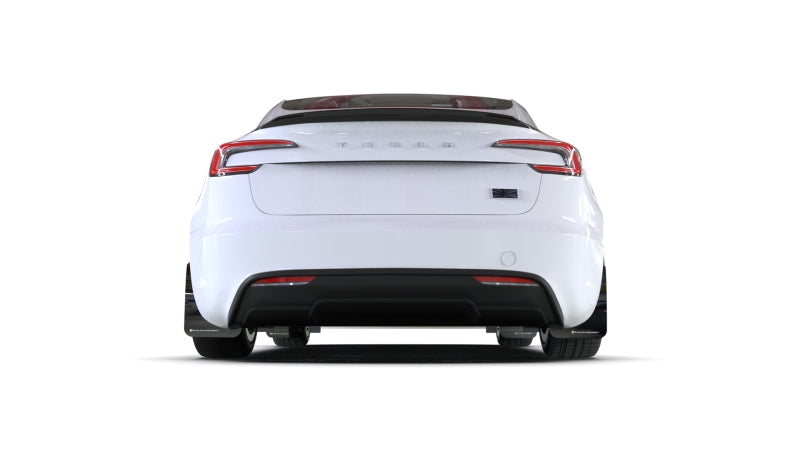 Rally Armor 2024 Tesla Model 3 Highland Black UR Mud Flap White Logo