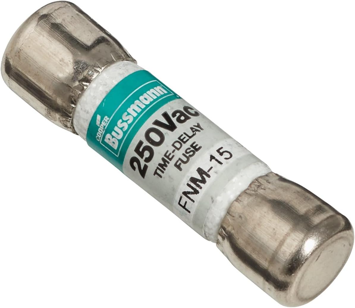 Cooper Bussmann BP/FNM-15 125-volt Type FNM Time Delay Cartridge Midget Fuse, 2 Pack TekShack