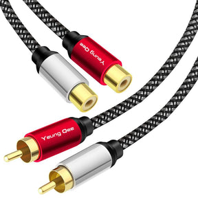 12ft 2RCA Male-to-Female Stereo Audio Extension Cable TekShack