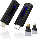 Wireless HDMI Transmitter & Receiver Kit – 360FT/110M HDMI Extender, 4K Decode, 1080P@60Hz Output, LED Display, 2.4G/5.8G Plug & Play Streaming for Laptop, PC, TV Box, Monitor & Projector TekShack