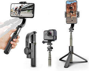 Gimbal Stabilizer Selfie Stick – 360° Tripod with Wireless Remote for Smartphones TekShack