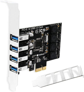 FebSmart PCIe 4-Port SuperSpeed USB 3.0 Expansion Card (FS-U4L-Pro) Black FebSmart