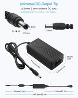 ALITOVE DC 12V 5A Power Supply Adapter Converter Transformer ALITOVE