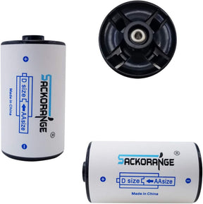 Sackorange AA to D Size Battery Adapter Spacer Case – 2-Pack TekShack