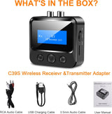 Bluetooth Transmitter Receiver – RCA, AUX, LCD, 33ft Range TekShack