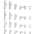 Metric Bolt Assortment with Nuts and Flat Washers, M3/M4/M5/M6 Cross Slotted Round Head Machine Screws TekShack